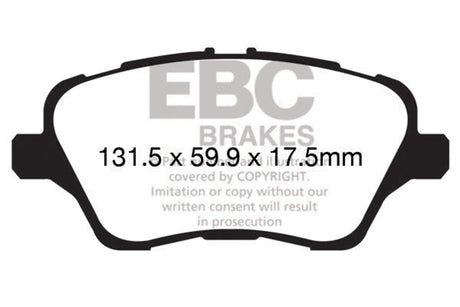 EBC Brakes UD1730 Ultimax OEM Replacement Brake Pads - Roam Overland Outfitters