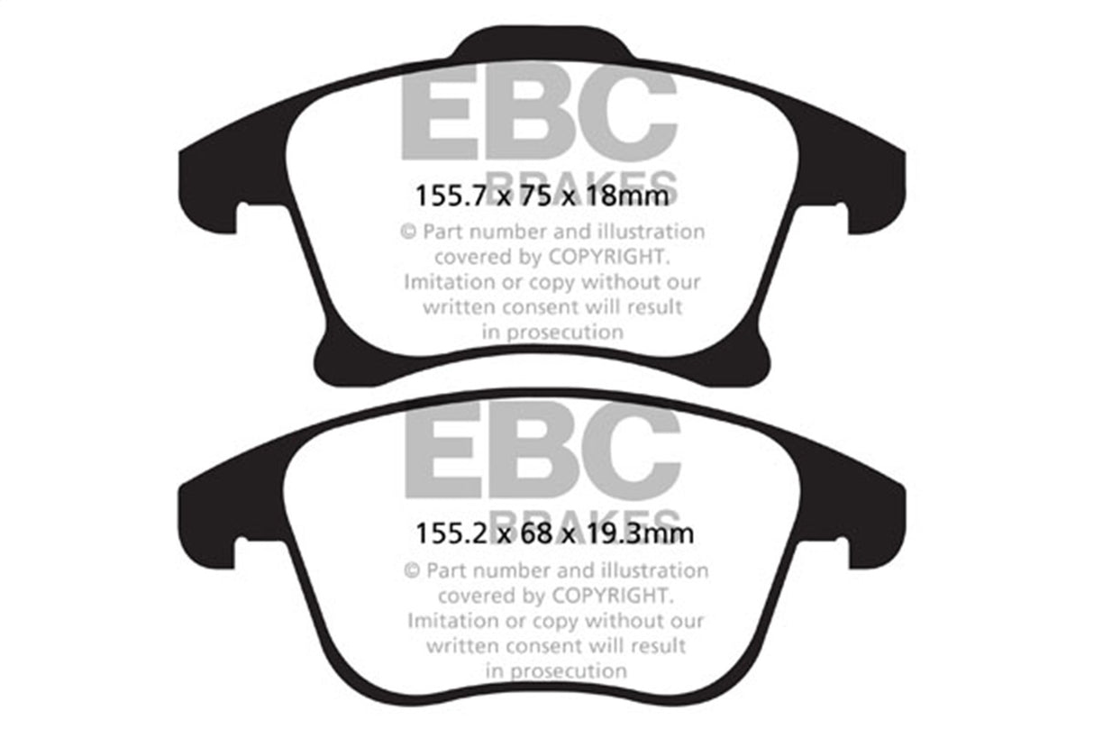 EBC Brakes UD1653 Ultimax OEM Replacement Brake Pads - Roam Overland Outfitters