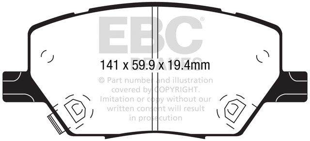 EBC Brakes UD1811 Ultimax OEM Replacement Brake Pads - Roam Overland Outfitters