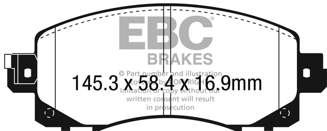 EBC Brakes UD2045 Ultimax OEM Replacement Brake Pads - Roam Overland Outfitters