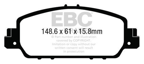 EBC Brakes UD1654 Ultimax OEM Replacement Brake Pads - Roam Overland Outfitters