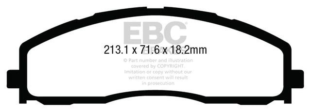 EBC Brakes UD1680 Ultimax OEM Replacement Brake Pads - Roam Overland Outfitters
