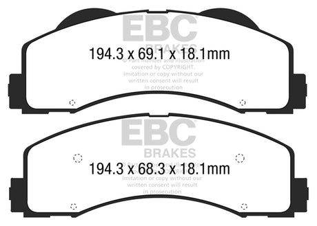 EBC Brakes UD1770 Ultimax OEM Replacement Brake Pads - Roam Overland Outfitters
