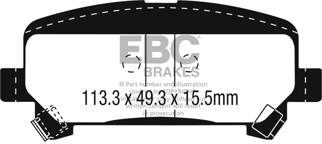 EBC Brakes UD1806 Ultimax OEM Replacement Brake Pads - Roam Overland Outfitters
