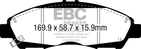 EBC Brakes UD1896 Ultimax OEM Replacement Brake Pads - Roam Overland Outfitters
