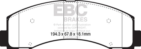 EBC Brakes UD2087 Ultimax OEM Replacement Brake Pads - Roam Overland Outfitters