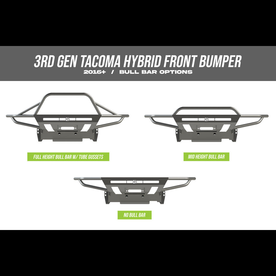 Tacoma Hybrid Front Bumper / 3rd Gen / 2016+ - Roam Overland Outfitters