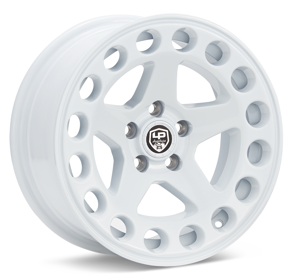 LP Aventure wheels - LP5 - 15x7 ET15 5x100 - White - Roam Overland Outfitters