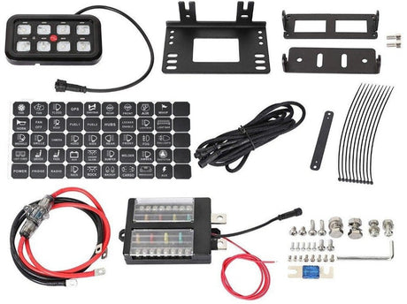 Vehicle Accessory 8 Switch Control System (Blue Backlighting) - Roam Overland Outfitters