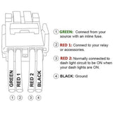 Wiring Diagram - Toyota OEM style bumper light bar switch - Cali Raised LED