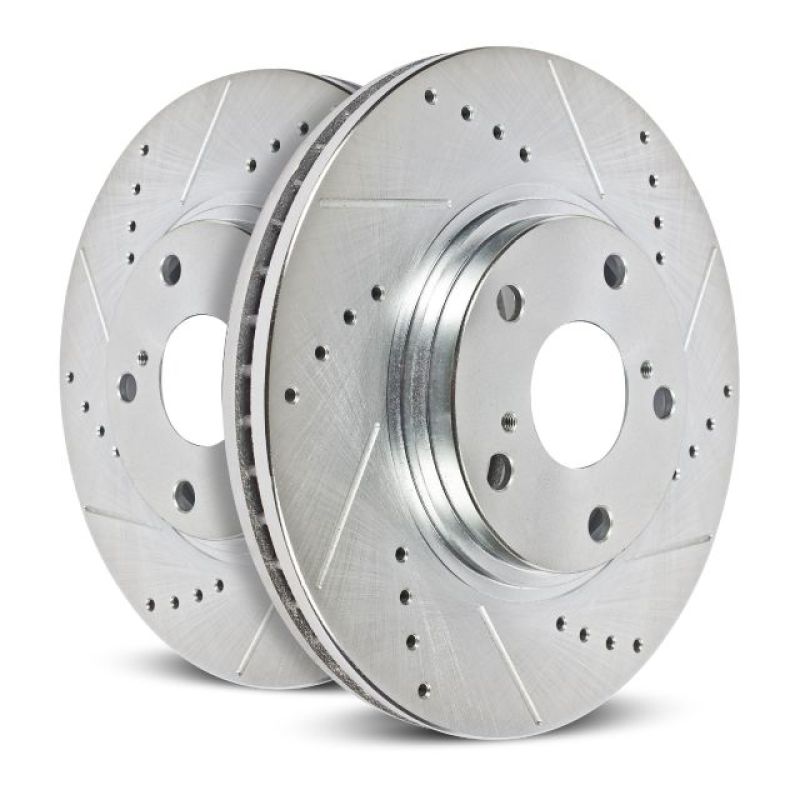 Power Stop 99-04 Ford F53 Front or Rear Evolution Drilled & Slotted Rotors - Pair - Roam Overland Outfitters