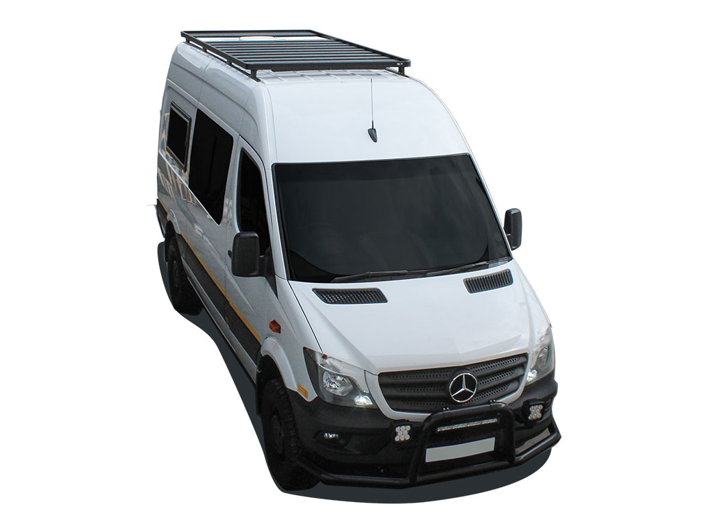 Mercedes-Benz Sprinter 144in/170in / L2/L3 / MWB/LWB Wheelbase w/OEM Tracks (2006-Current) Slimline II Roof Rack Kit / Tall - Roam Overland Outfitters