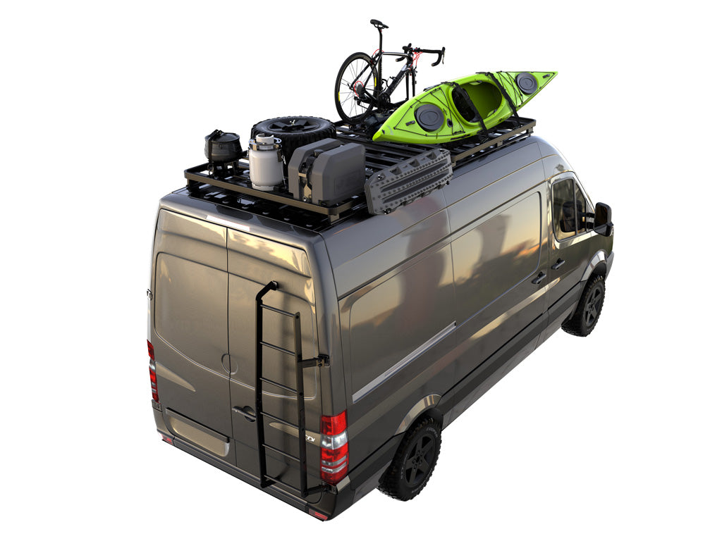 Mercedes-Benz Sprinter 2Gen/3Gen 170in/L3/LWB Wheelbase w/o OEM Tracks (2006-Current) Slimline II Roof Rack Kit / Tall - Roam Overland Outfitters
